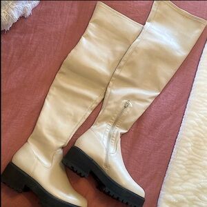 Lug Sole- Over the Knee Boots